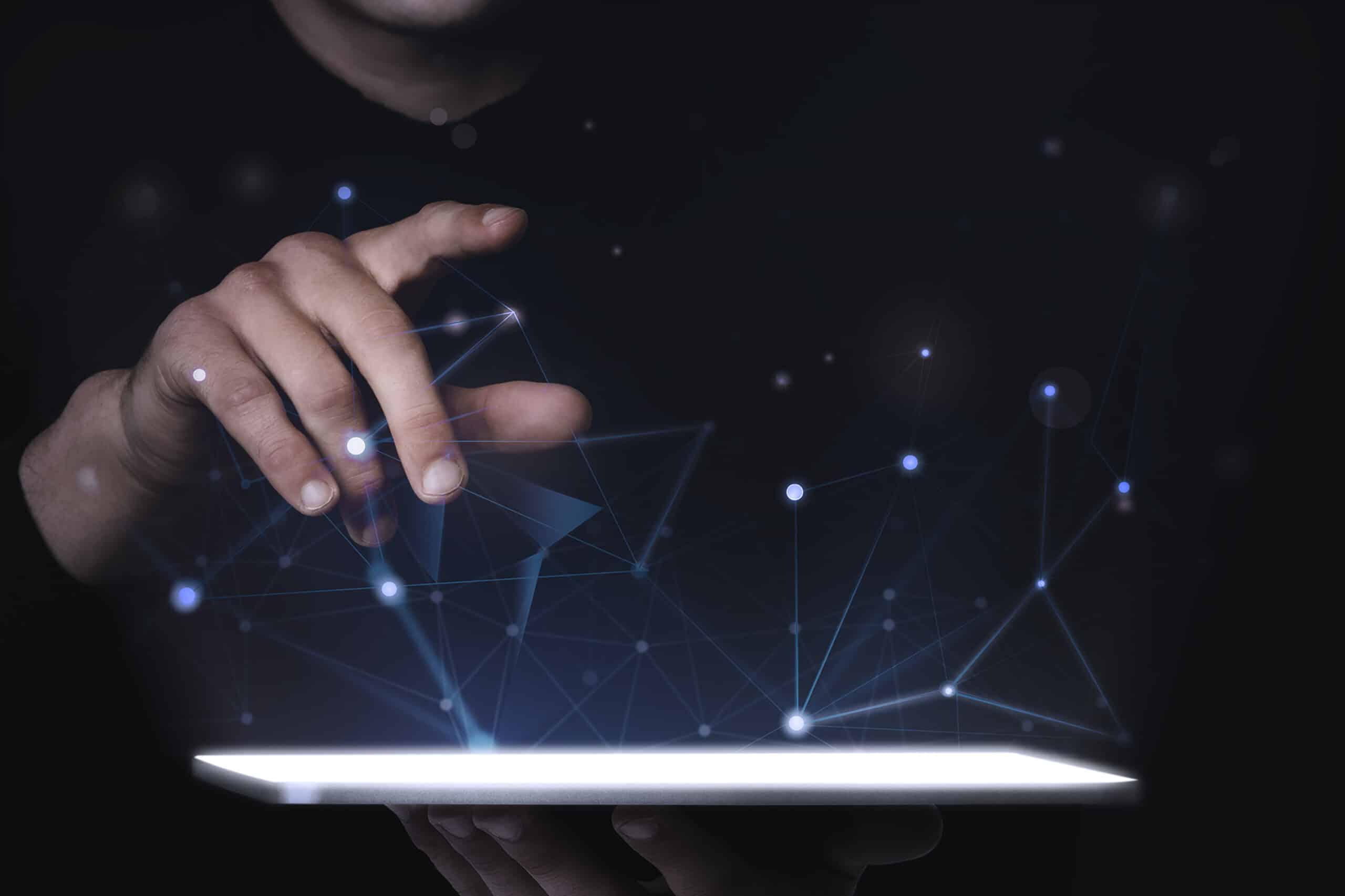 man using digital tablet psd mockup smart technology scaled